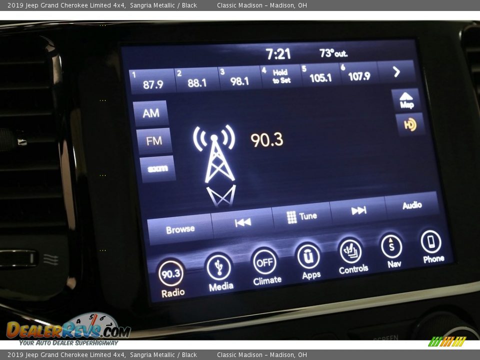 2019 Jeep Grand Cherokee Limited 4x4 Sangria Metallic / Black Photo #10