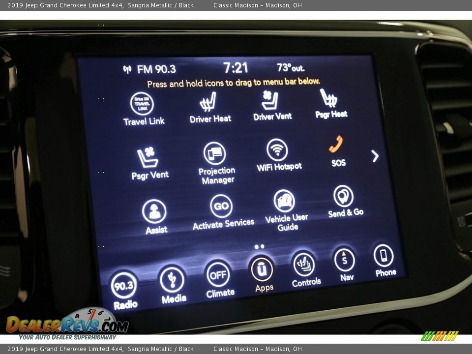 2019 Jeep Grand Cherokee Limited 4x4 Sangria Metallic / Black Photo #11