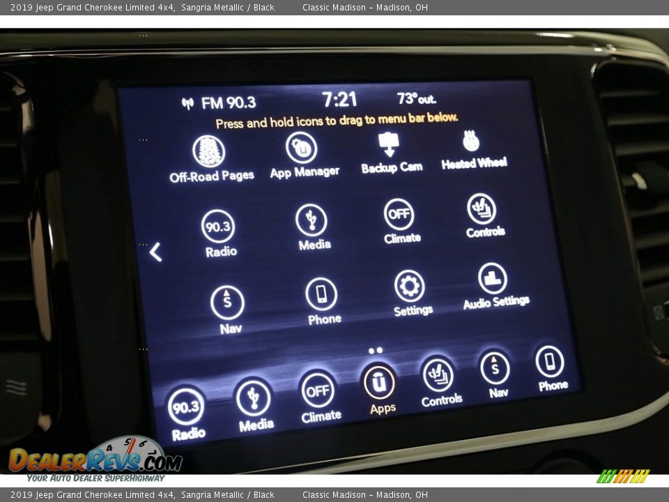 2019 Jeep Grand Cherokee Limited 4x4 Sangria Metallic / Black Photo #12