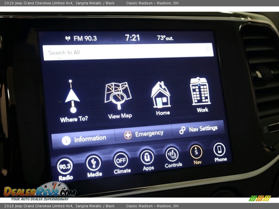 2019 Jeep Grand Cherokee Limited 4x4 Sangria Metallic / Black Photo #13