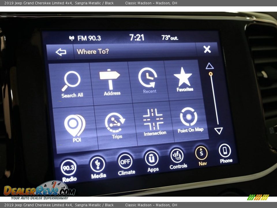 2019 Jeep Grand Cherokee Limited 4x4 Sangria Metallic / Black Photo #14