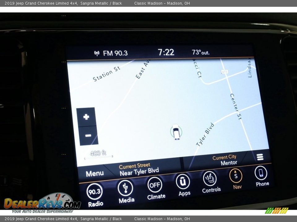 2019 Jeep Grand Cherokee Limited 4x4 Sangria Metallic / Black Photo #15