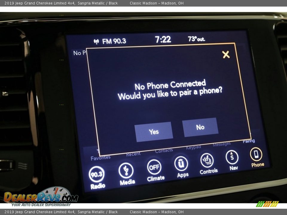 2019 Jeep Grand Cherokee Limited 4x4 Sangria Metallic / Black Photo #16