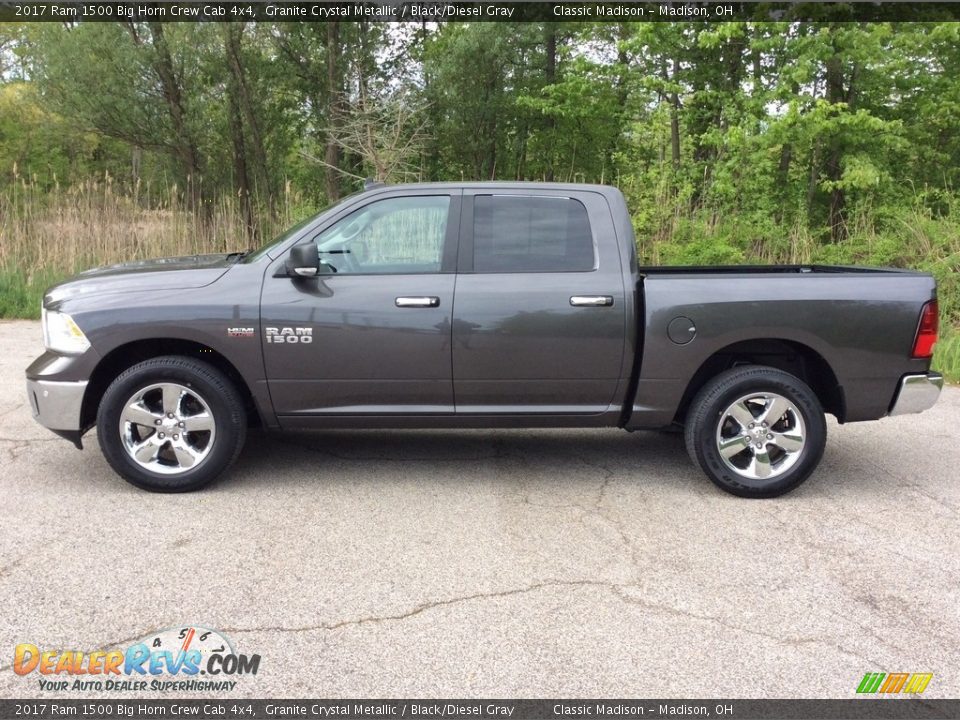 2017 Ram 1500 Big Horn Crew Cab 4x4 Granite Crystal Metallic / Black/Diesel Gray Photo #2