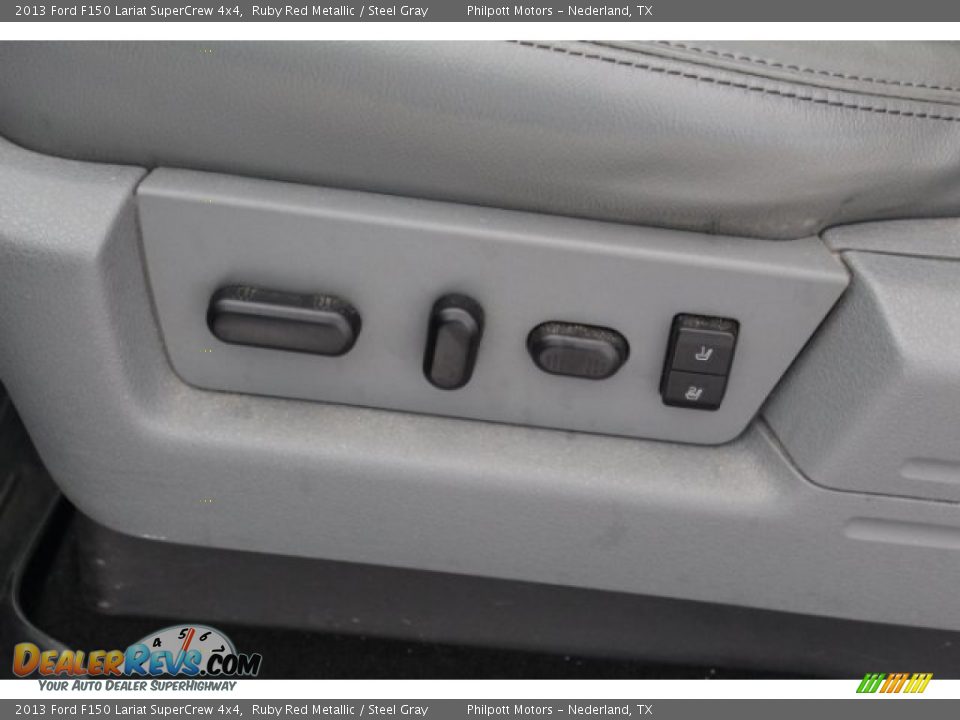 2013 Ford F150 Lariat SuperCrew 4x4 Ruby Red Metallic / Steel Gray Photo #12