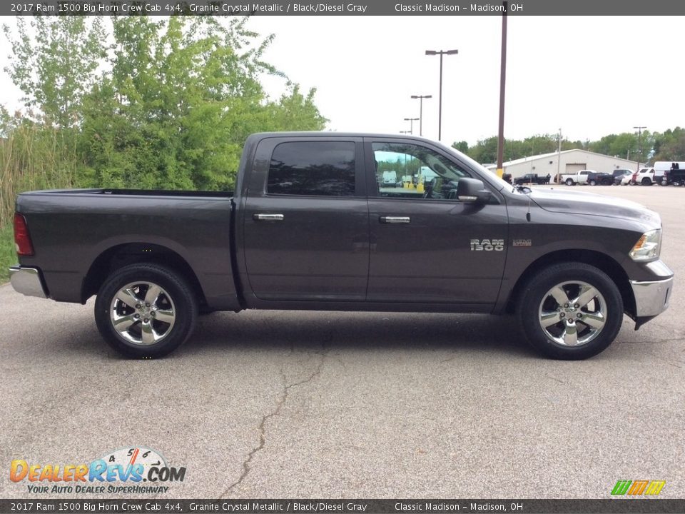 2017 Ram 1500 Big Horn Crew Cab 4x4 Granite Crystal Metallic / Black/Diesel Gray Photo #6