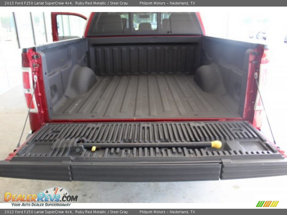 2013 Ford F150 Lariat SuperCrew 4x4 Ruby Red Metallic / Steel Gray Photo #15