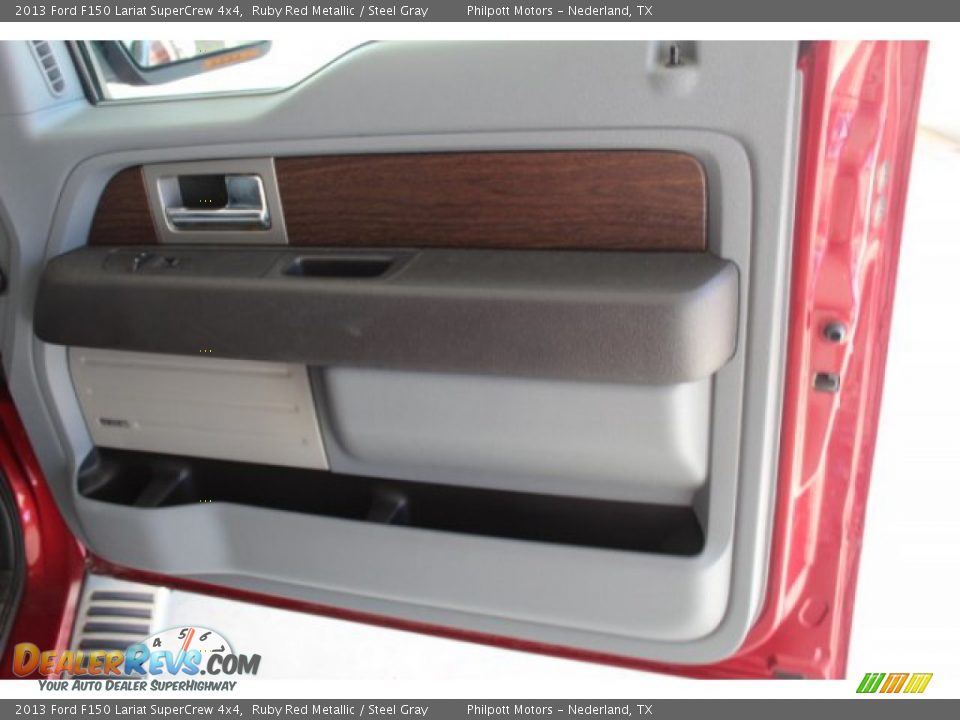 2013 Ford F150 Lariat SuperCrew 4x4 Ruby Red Metallic / Steel Gray Photo #18