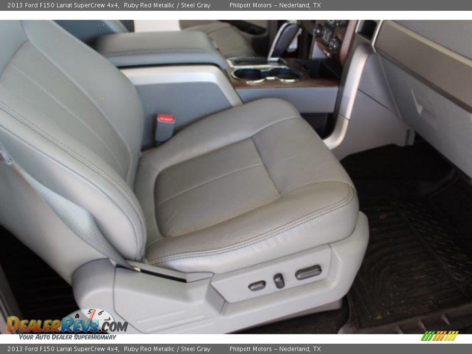 2013 Ford F150 Lariat SuperCrew 4x4 Ruby Red Metallic / Steel Gray Photo #19