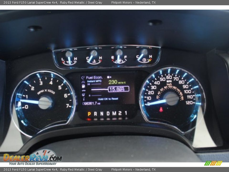 2013 Ford F150 Lariat SuperCrew 4x4 Ruby Red Metallic / Steel Gray Photo #20