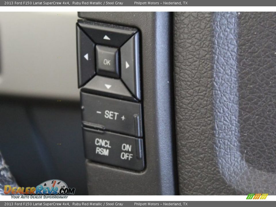 2013 Ford F150 Lariat SuperCrew 4x4 Ruby Red Metallic / Steel Gray Photo #22