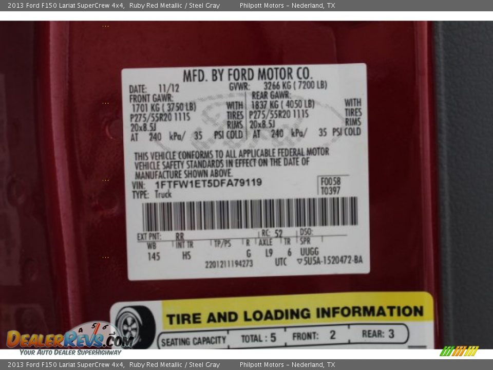 2013 Ford F150 Lariat SuperCrew 4x4 Ruby Red Metallic / Steel Gray Photo #29