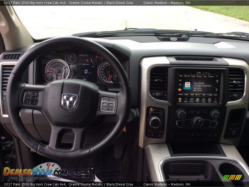 2017 Ram 1500 Big Horn Crew Cab 4x4 Granite Crystal Metallic / Black/Diesel Gray Photo #17