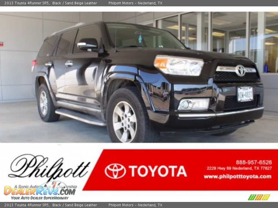 2013 Toyota 4Runner SR5 Black / Sand Beige Leather Photo #1