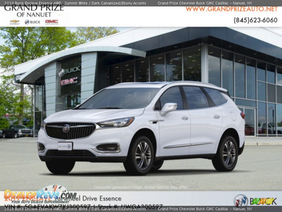 2019 Buick Enclave Essence AWD Summit White / Dark Galvanized/Ebony Accents Photo #1