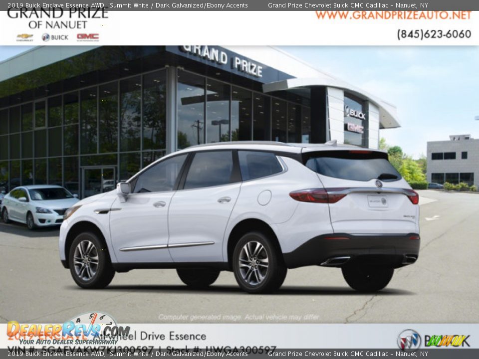 2019 Buick Enclave Essence AWD Summit White / Dark Galvanized/Ebony Accents Photo #3