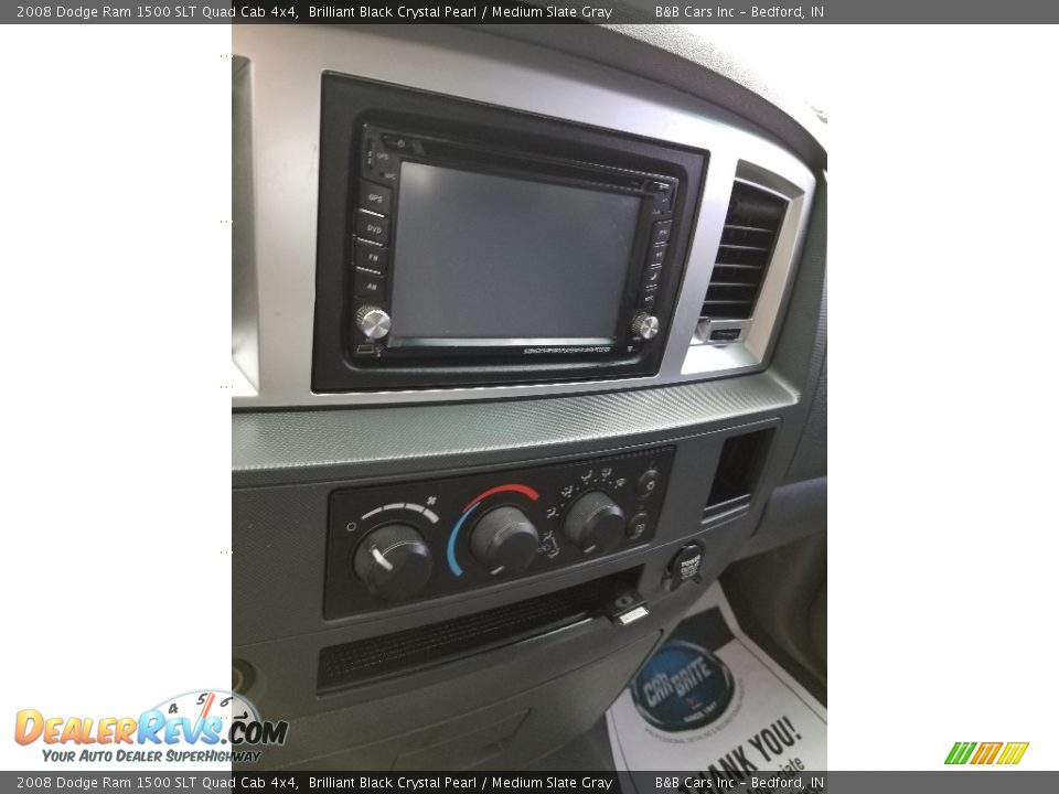 2008 Dodge Ram 1500 SLT Quad Cab 4x4 Brilliant Black Crystal Pearl / Medium Slate Gray Photo #14