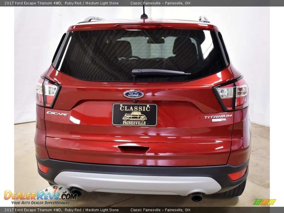 2017 Ford Escape Titanium 4WD Ruby Red / Medium Light Stone Photo #3