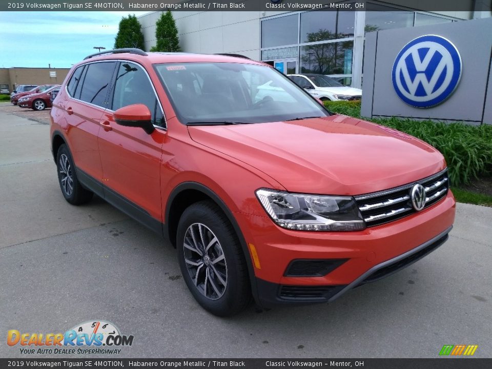 2019 Volkswagen Tiguan SE 4MOTION Habanero Orange Metallic / Titan Black Photo #1