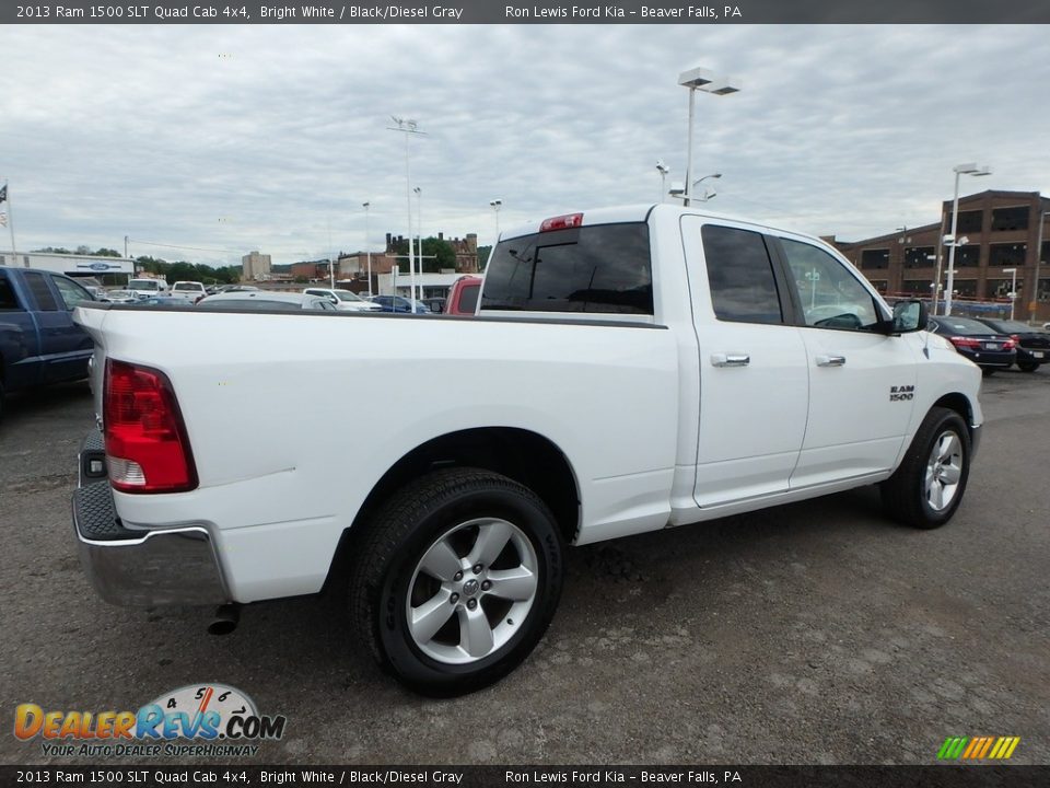 2013 Ram 1500 SLT Quad Cab 4x4 Bright White / Black/Diesel Gray Photo #2