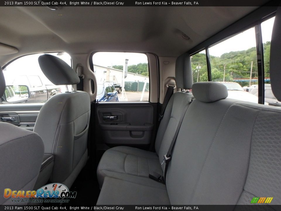 2013 Ram 1500 SLT Quad Cab 4x4 Bright White / Black/Diesel Gray Photo #13