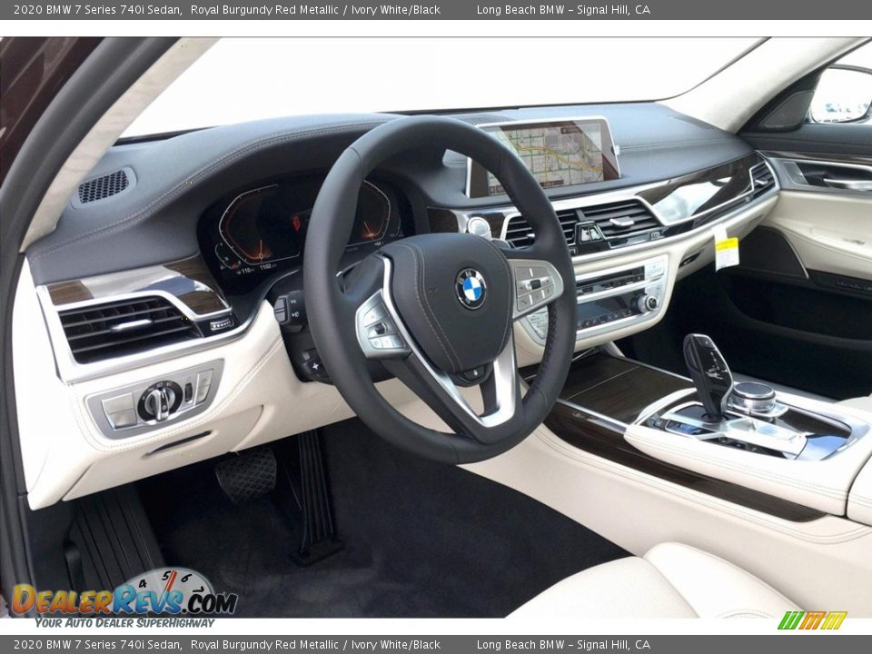 Ivory White/Black Interior - 2020 BMW 7 Series 740i Sedan Photo #6