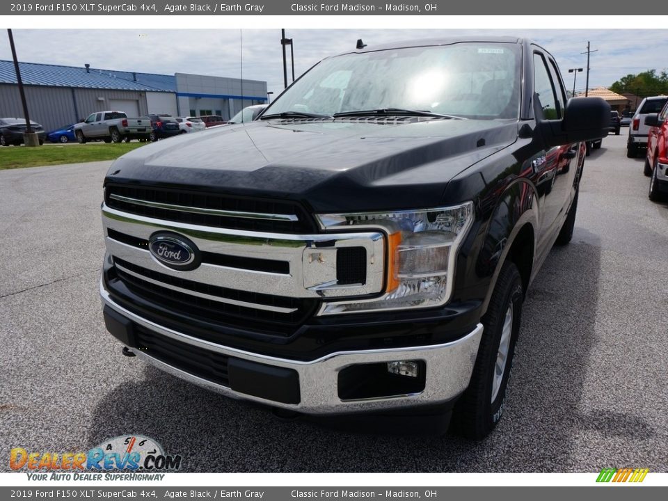 2019 Ford F150 XLT SuperCab 4x4 Agate Black / Earth Gray Photo #1