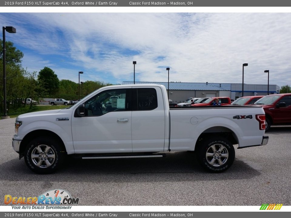 2019 Ford F150 XLT SuperCab 4x4 Oxford White / Earth Gray Photo #2