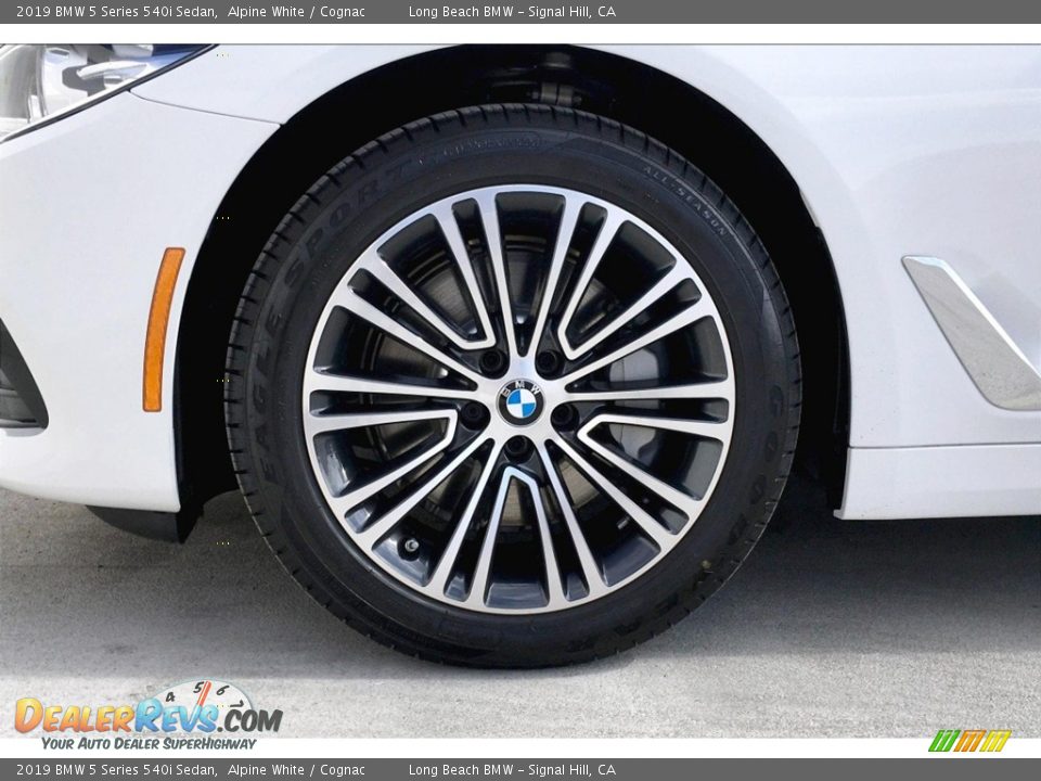 2019 BMW 5 Series 540i Sedan Alpine White / Cognac Photo #10