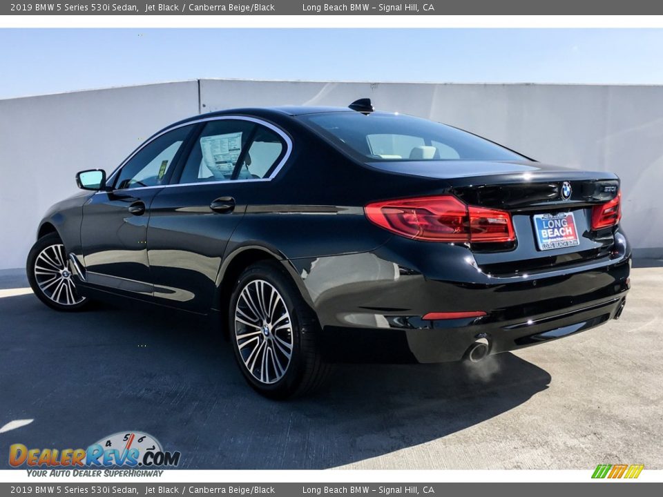 2019 BMW 5 Series 530i Sedan Jet Black / Canberra Beige/Black Photo #2