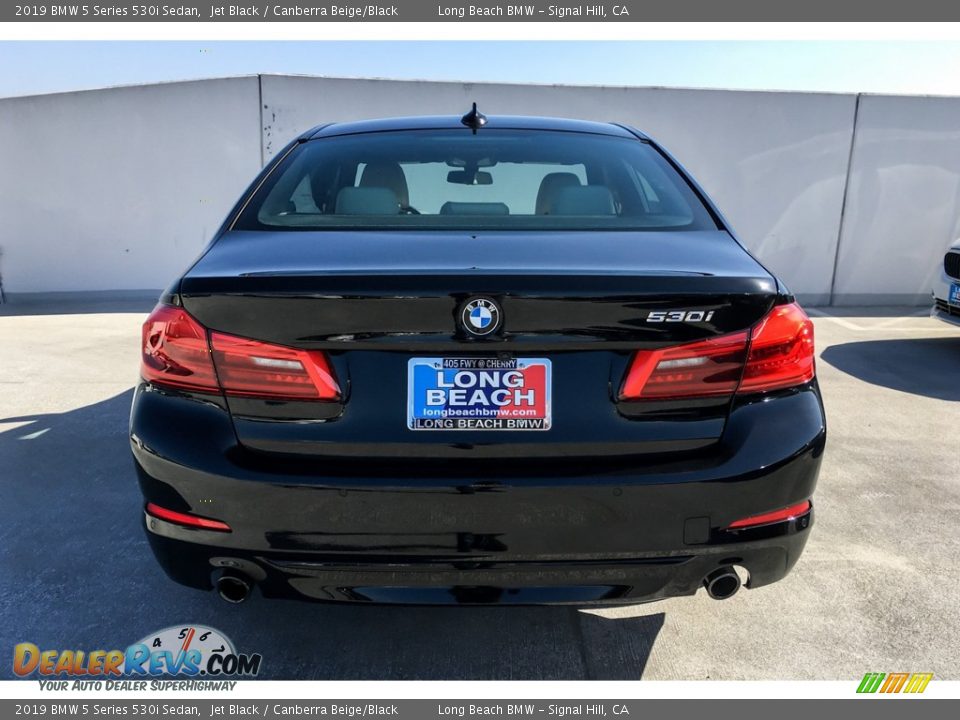 2019 BMW 5 Series 530i Sedan Jet Black / Canberra Beige/Black Photo #3