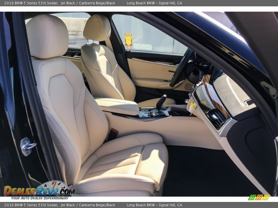 2019 BMW 5 Series 530i Sedan Jet Black / Canberra Beige/Black Photo #5