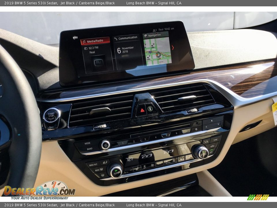 2019 BMW 5 Series 530i Sedan Jet Black / Canberra Beige/Black Photo #6