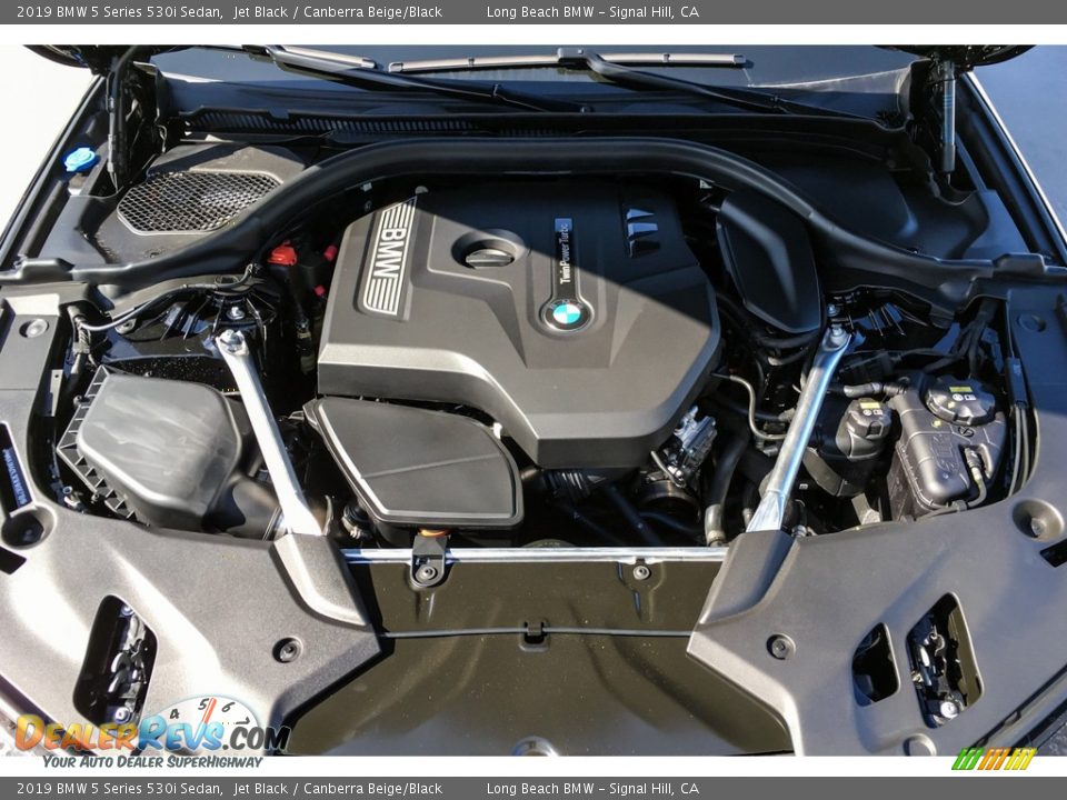 2019 BMW 5 Series 530i Sedan Jet Black / Canberra Beige/Black Photo #8