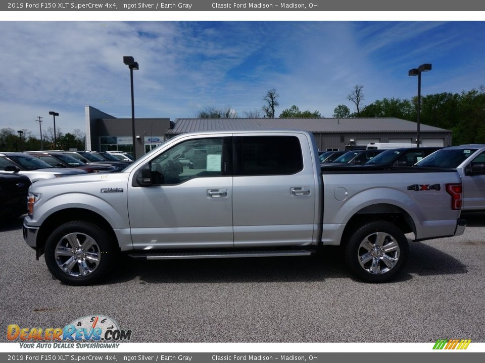 2019 Ford F150 XLT SuperCrew 4x4 Ingot Silver / Earth Gray Photo #2