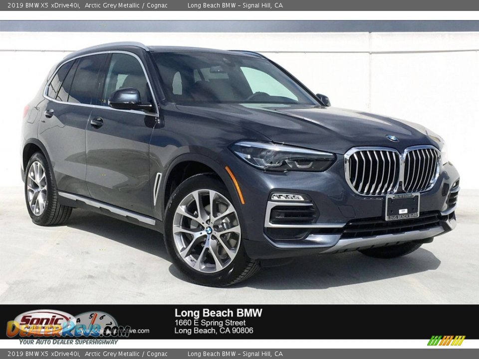 2019 BMW X5 xDrive40i Arctic Grey Metallic / Cognac Photo #1