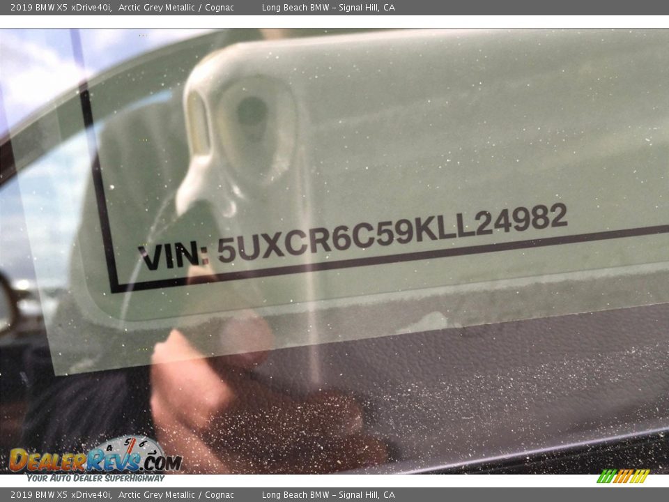 2019 BMW X5 xDrive40i Arctic Grey Metallic / Cognac Photo #8