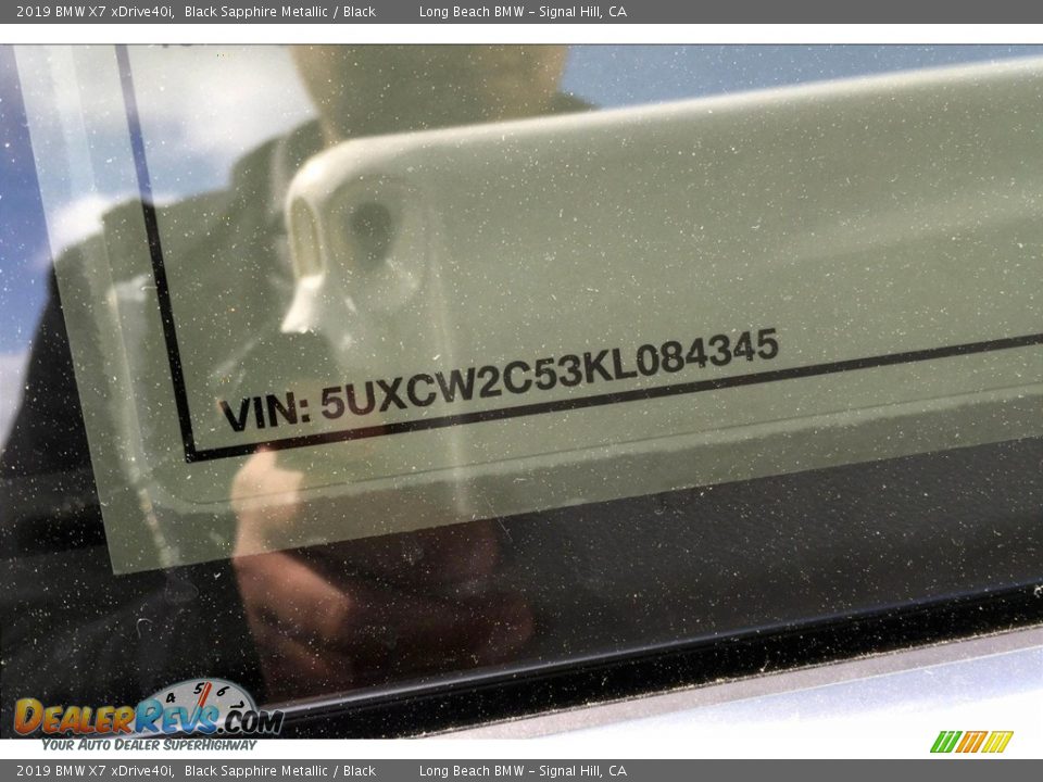 2019 BMW X7 xDrive40i Black Sapphire Metallic / Black Photo #8