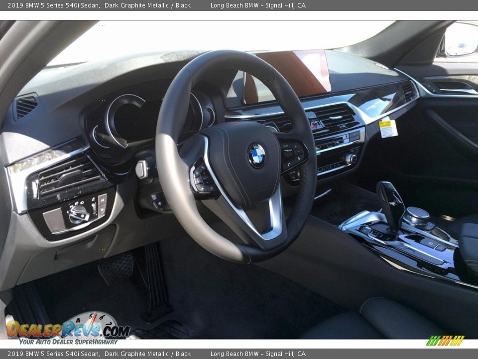 2019 BMW 5 Series 540i Sedan Dark Graphite Metallic / Black Photo #6
