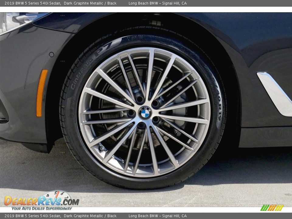 2019 BMW 5 Series 540i Sedan Dark Graphite Metallic / Black Photo #10