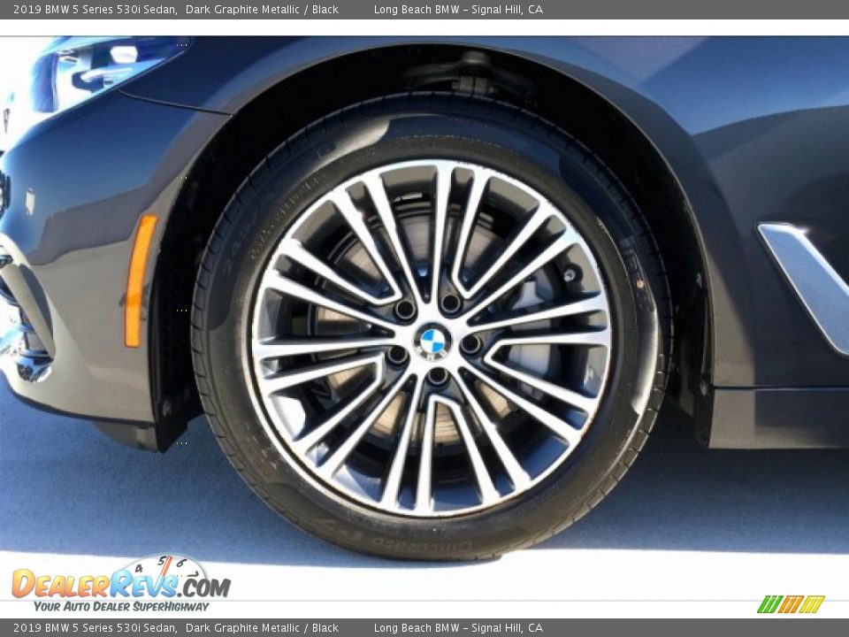 2019 BMW 5 Series 530i Sedan Dark Graphite Metallic / Black Photo #10