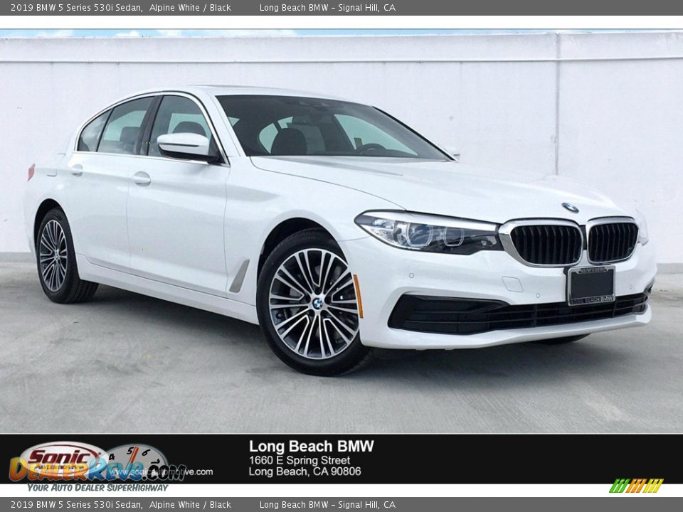 2019 BMW 5 Series 530i Sedan Alpine White / Black Photo #1