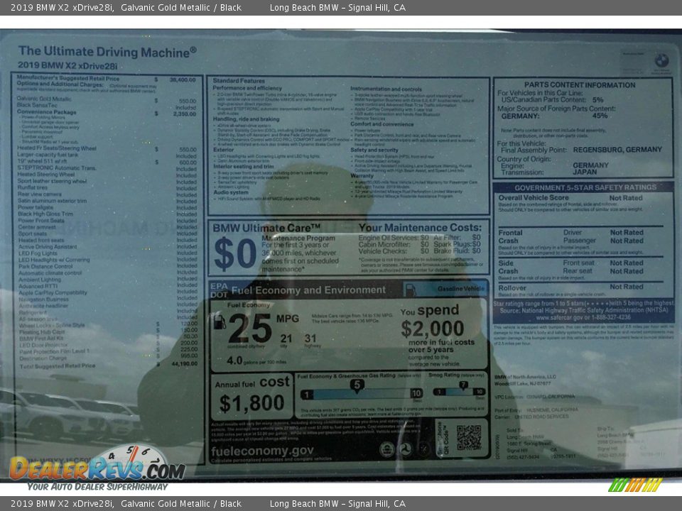 2019 BMW X2 xDrive28i Galvanic Gold Metallic / Black Photo #11