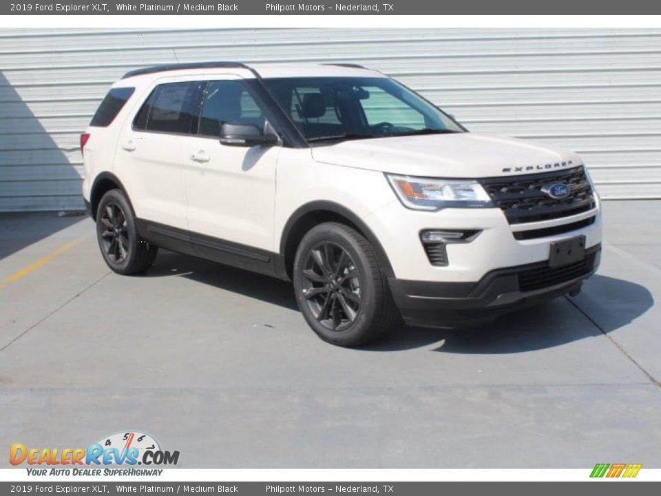 2019 Ford Explorer XLT White Platinum / Medium Black Photo #2