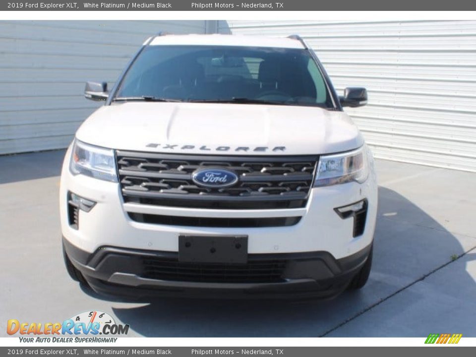 2019 Ford Explorer XLT White Platinum / Medium Black Photo #3