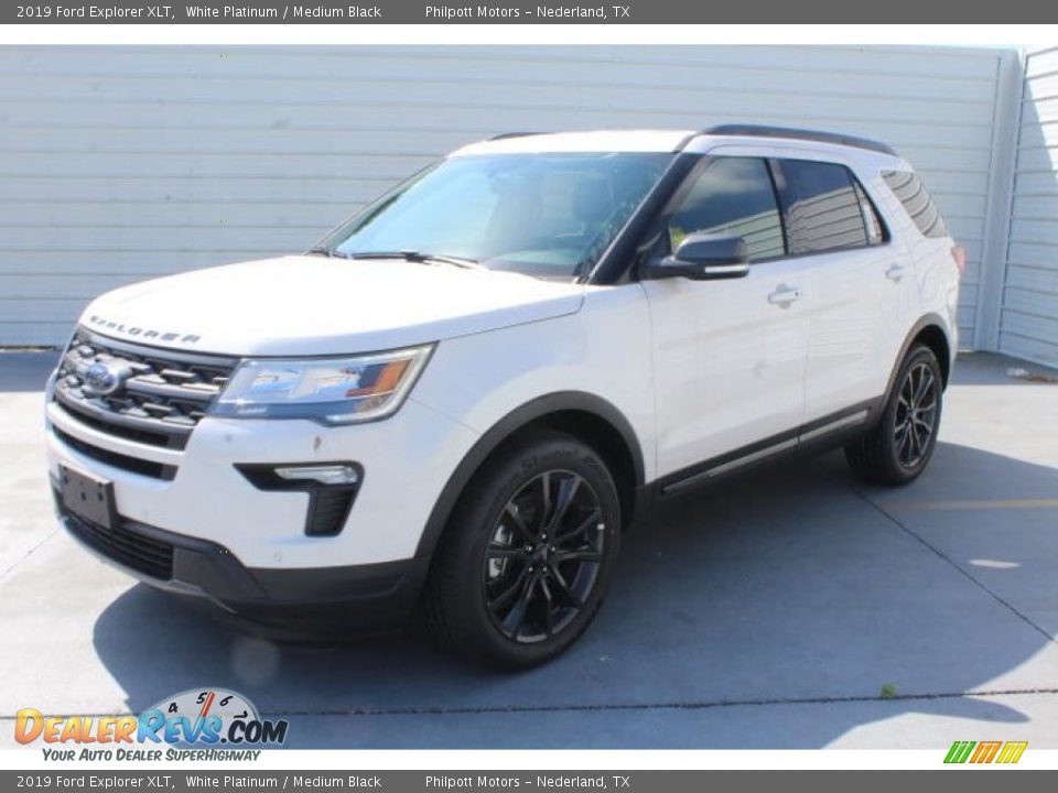 2019 Ford Explorer XLT White Platinum / Medium Black Photo #4
