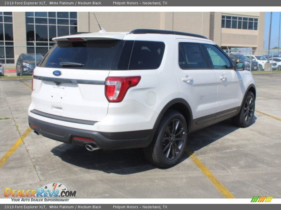 2019 Ford Explorer XLT White Platinum / Medium Black Photo #8