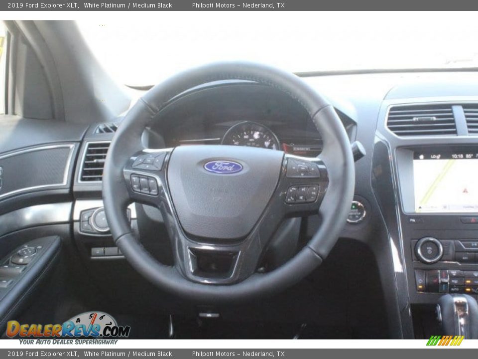 2019 Ford Explorer XLT White Platinum / Medium Black Photo #21