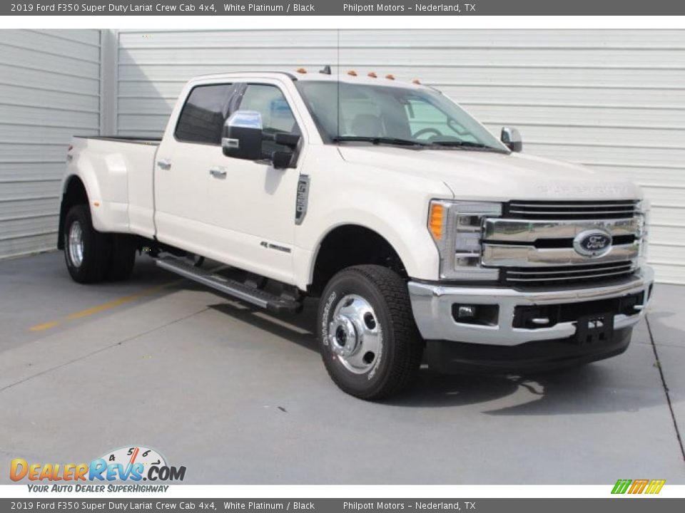 2019 Ford F350 Super Duty Lariat Crew Cab 4x4 White Platinum / Black Photo #2