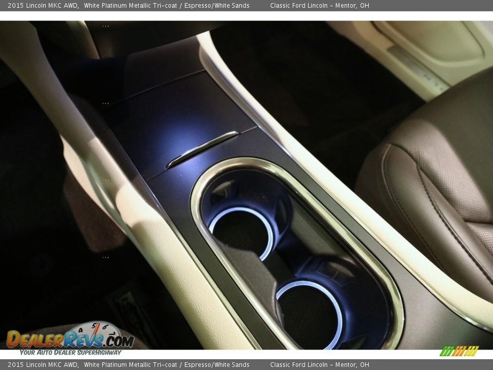 2015 Lincoln MKC AWD White Platinum Metallic Tri-coat / Espresso/White Sands Photo #17